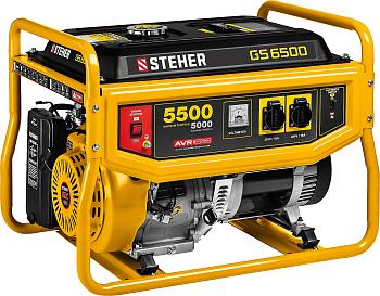 Бензиновый генератор, 5500 Вт, STEHER GS-6500