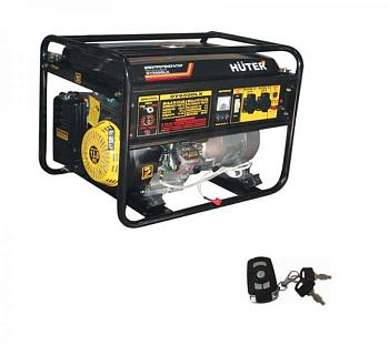 Бензиновый генератор Huter DY6500LX + пульт (электростартер)