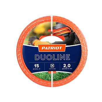 Леска для триммеров PATRIOT Duoline D 2,0мм L 15м