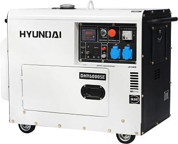 Генератор дизельный в кожухе на колесах Hyundai DHY6000SE (5,5кВт)