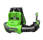 Ранцевая воздуходувка аккумуляторная Greenworks Арт. 2408107, 40V, бесщеточная, без АКБ и ЗУ